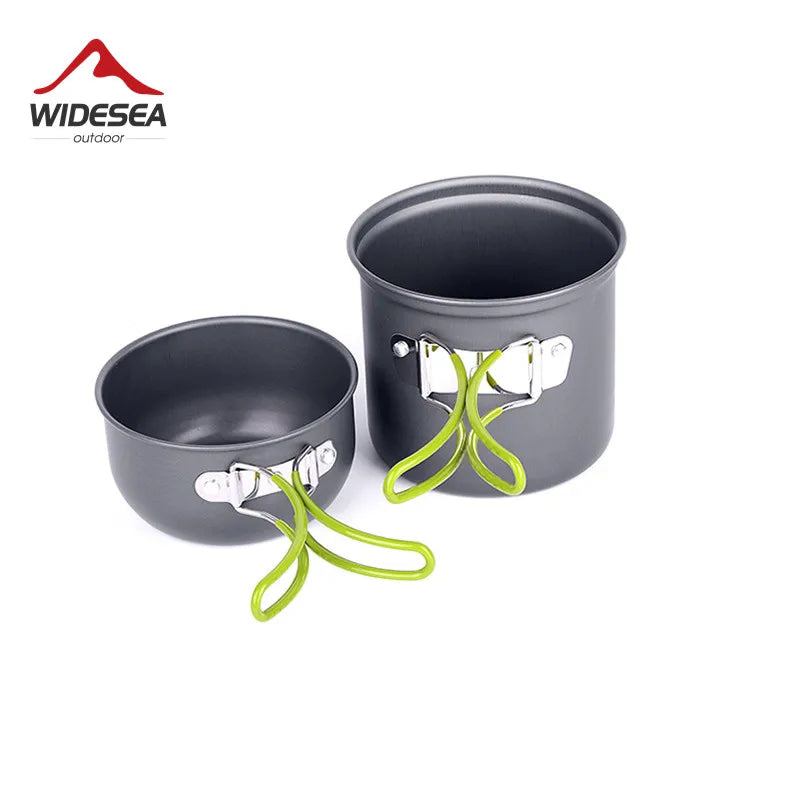 Widesea Ultralight Aluminum Camping Cookware Set With Pouch