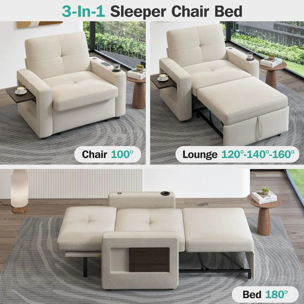 Oversized Sleeper Chair Bed 3in1 Convertible Sofa
