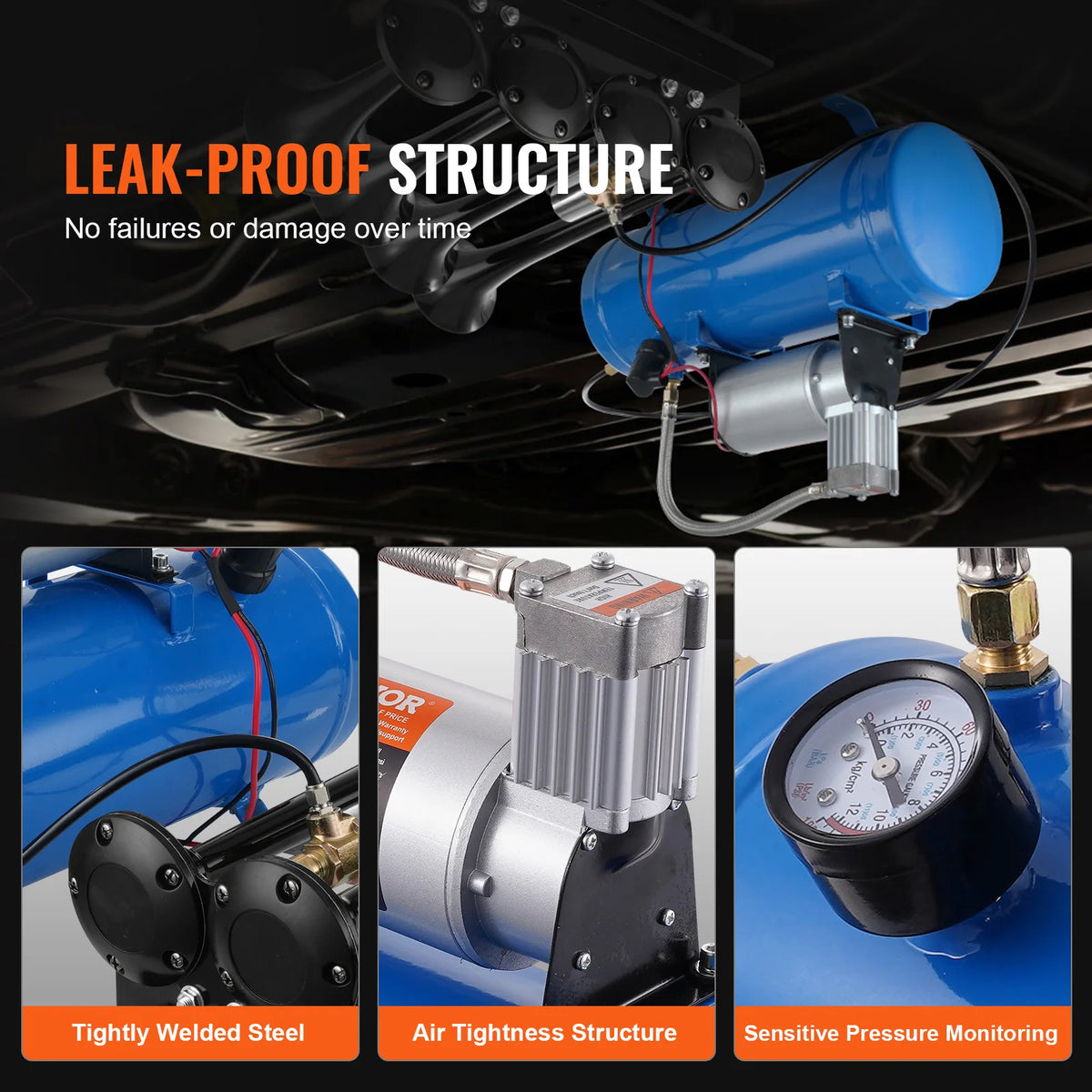 VEVOR Onboard Air Compressor for Air Horns and Tire Inflation