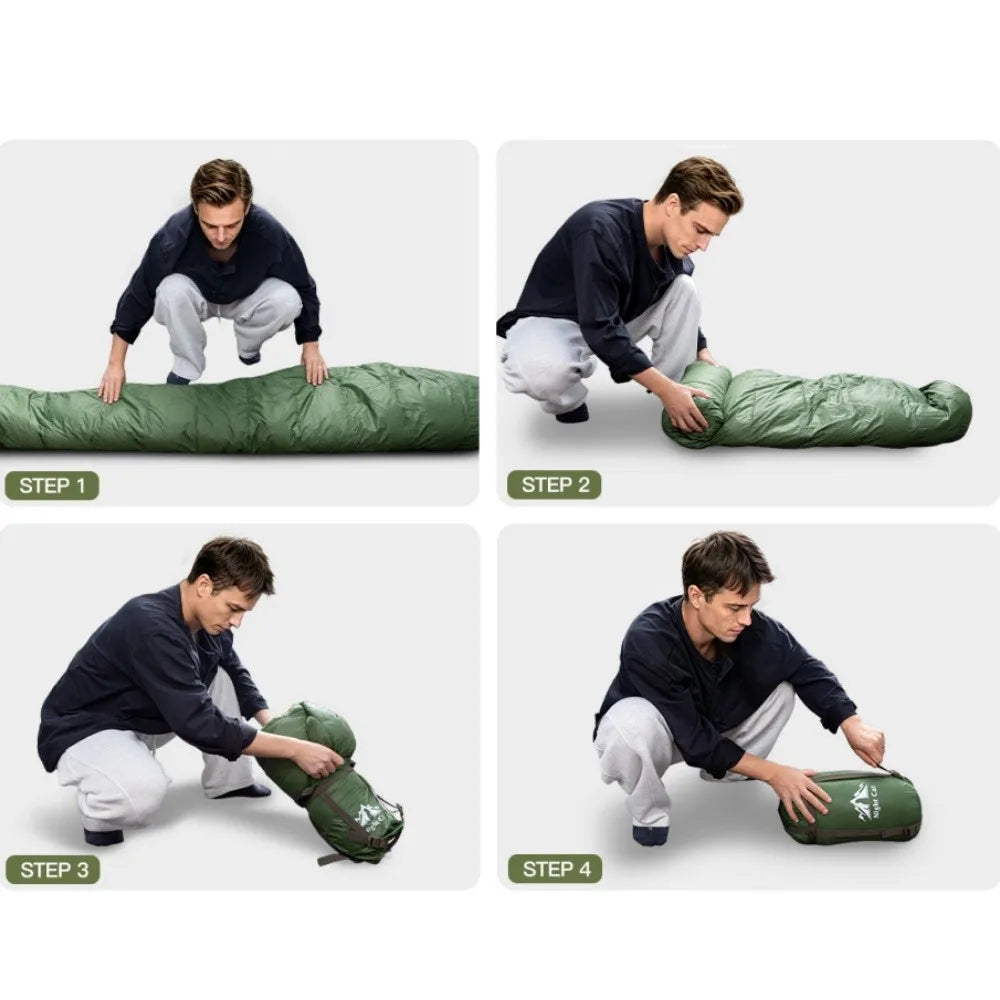 Night Cat Ultralight Duck Down Sleeping Bag For Outdoor Camping