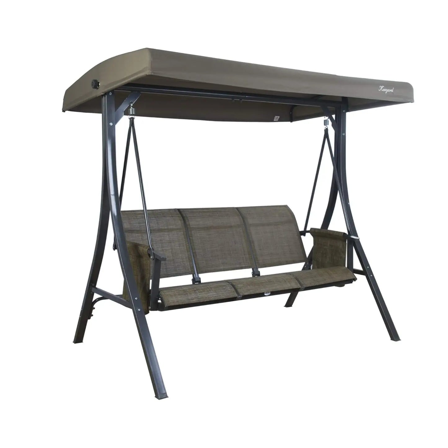 XIAOLANG Outdoor Porch Swing Glider With Adjustable Canopy And Steel Frame