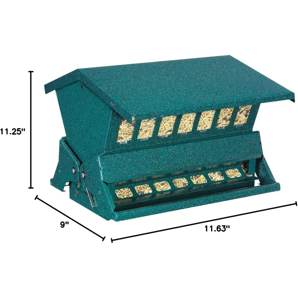 XMSJ Squirrel Proof Outdoor Bird Feeder For Garden And Yard
