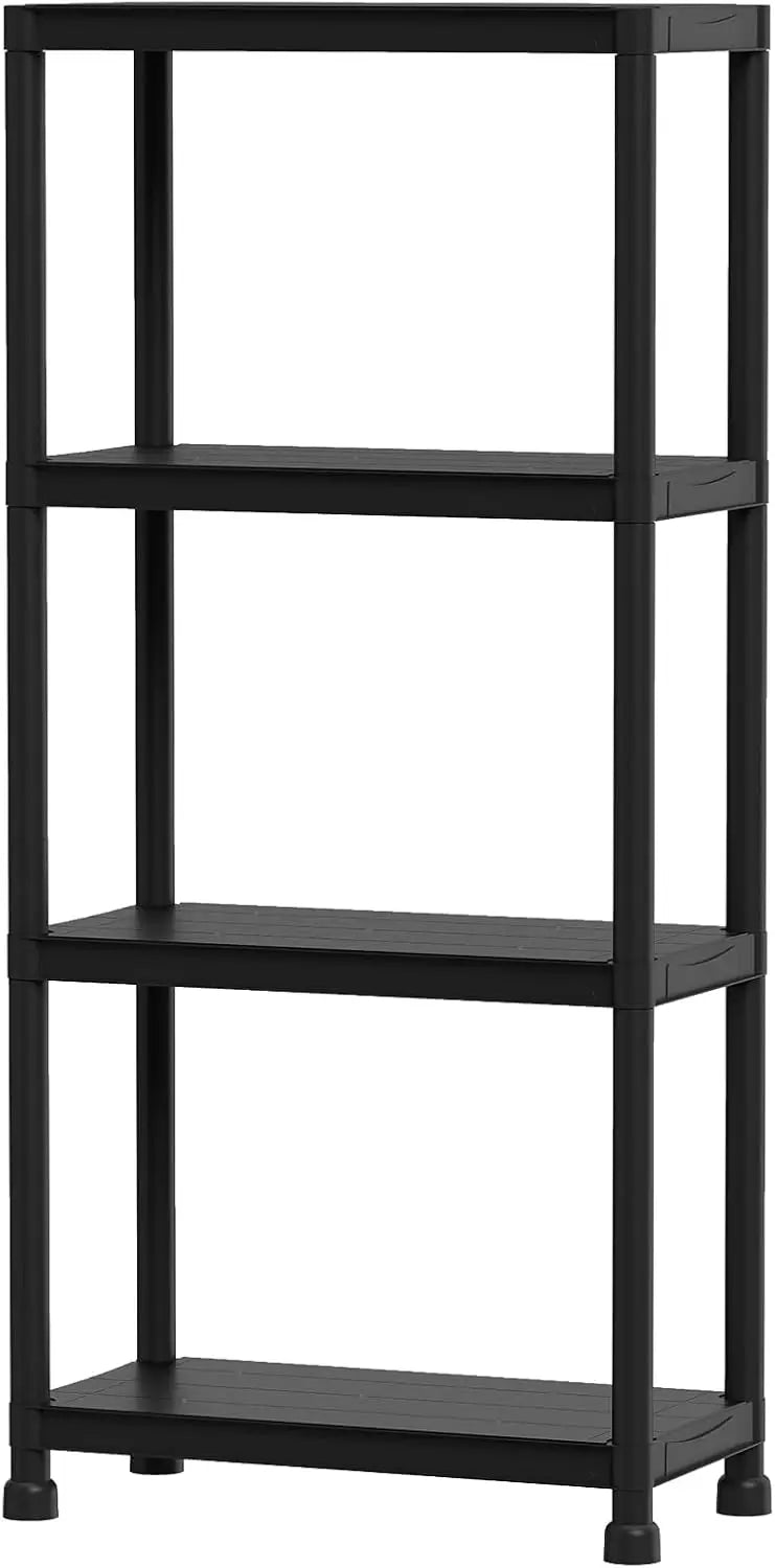 Giantex Heavy-Duty Plastic Storage Shelving Unit Freestanding Organizer