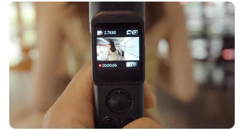 TECHTACK Pocket Gimbal Camera With 4K Handheld Multi Scene Stability