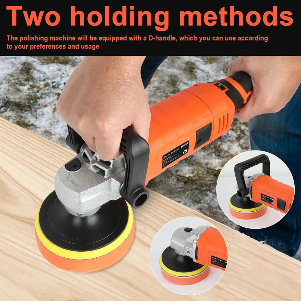 Rotary Car Polisher Buffer With Variable Speed For Auto Detailing