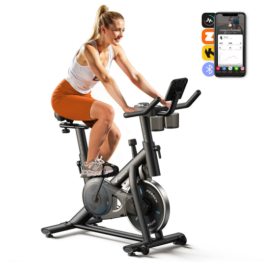 MERACH Exercise Bike Low Noise Indoor Cycling With Tablet Mount