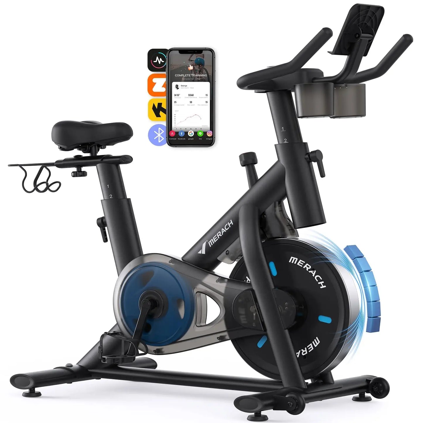 MERACH Magnetic Indoor Exercise Bike With Brake Pad And Exclusive App