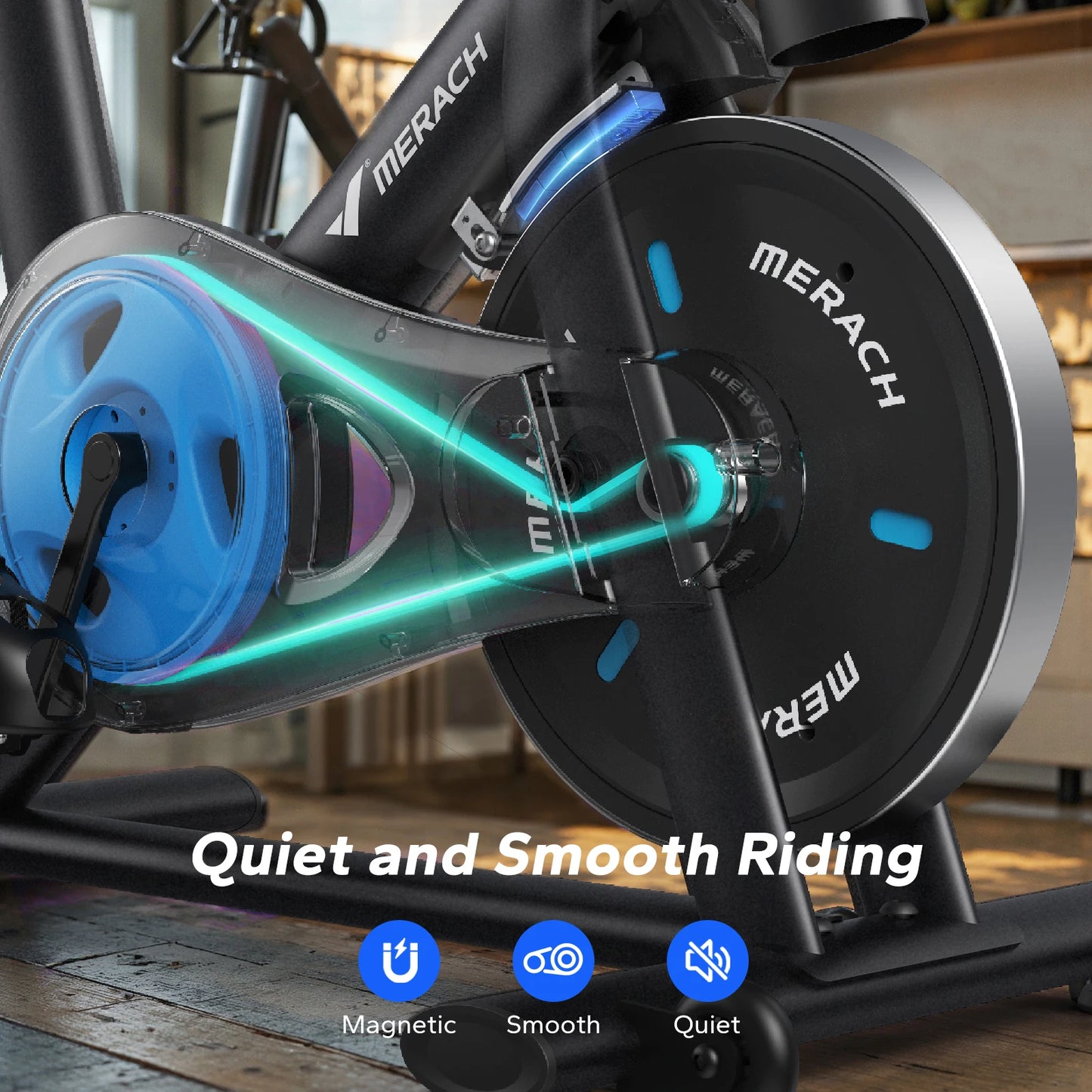MERACH Magnetic Indoor Exercise Bike With Brake Pad And Exclusive App