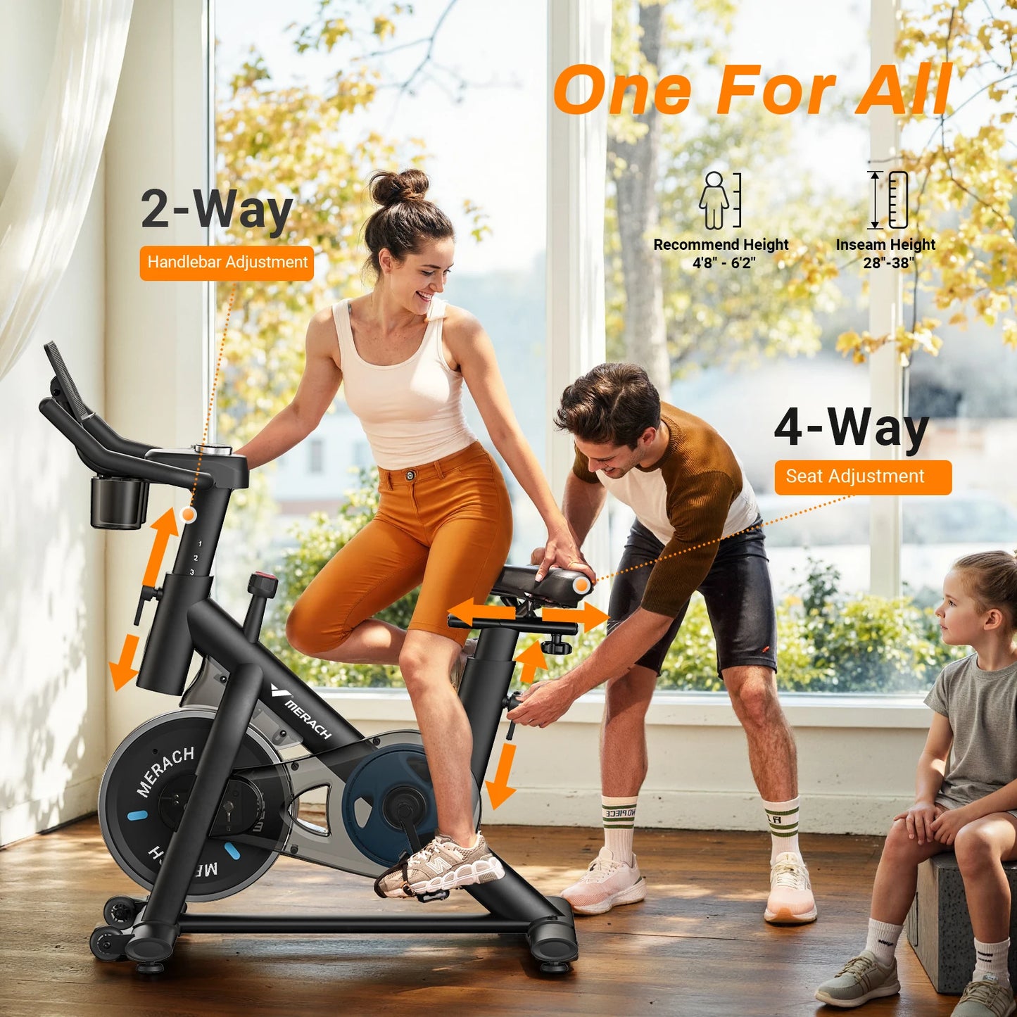 MERACH Exercise Bike Low Noise Indoor Cycling With Tablet Mount