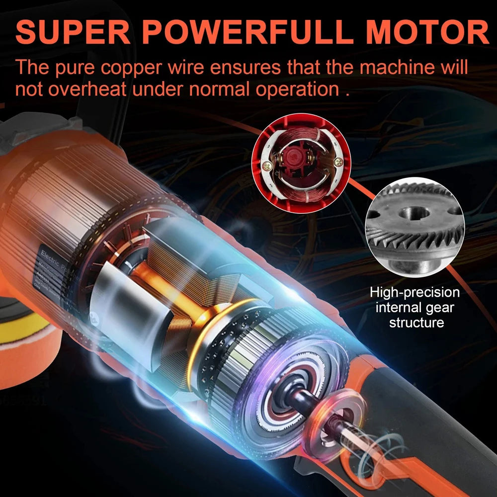 Rotary Car Polisher Buffer With Variable Speed For Auto Detailing