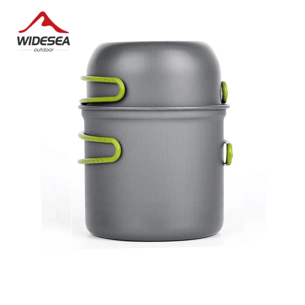 Widesea Ultralight Aluminum Camping Cookware Set With Pouch