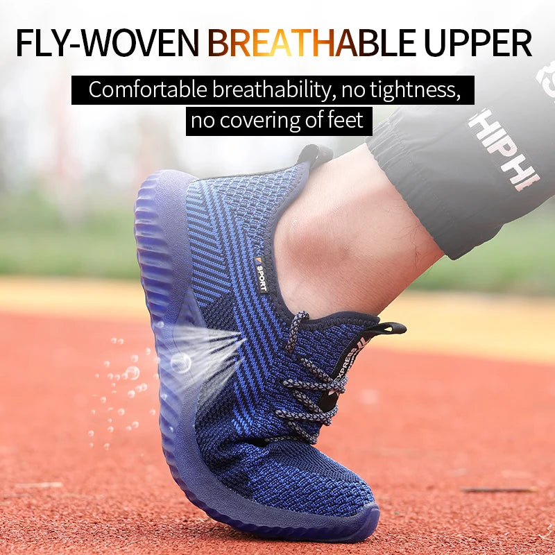 SUADEX Men Steel Toe Safety Work Shoes Lightweight Comfortable Antislip