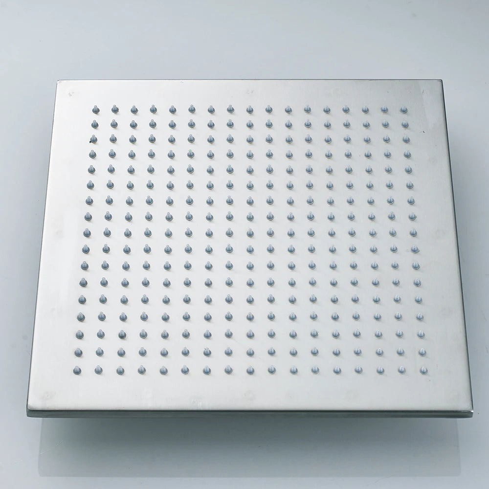 Rozin Rainfall Shower Head with LED Square Brass Wall Mounted