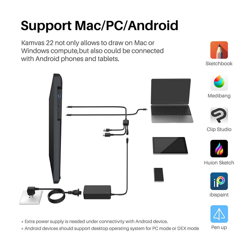 Huion Kamvas 22 Graphic Pen Tablet Monitor With AntiGlare
