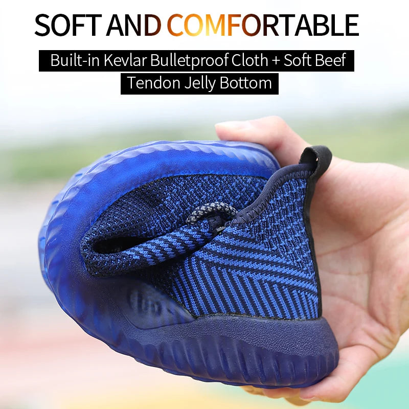 SUADEX Men Steel Toe Safety Work Shoes Lightweight Comfortable Antislip