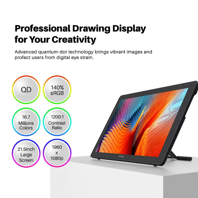 Huion Kamvas 22 Graphic Tablet Monitor With 120 Percent sRGB