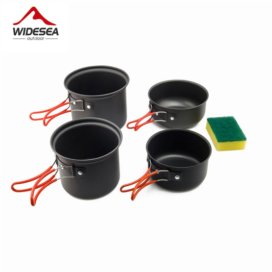 Widesea Ultralight Aluminum Camping Cookware Set With Pouch
