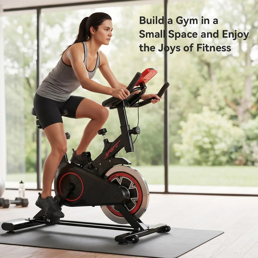 Indoor Spin Bike For Home Cardio Training Quiet Exercise Bike