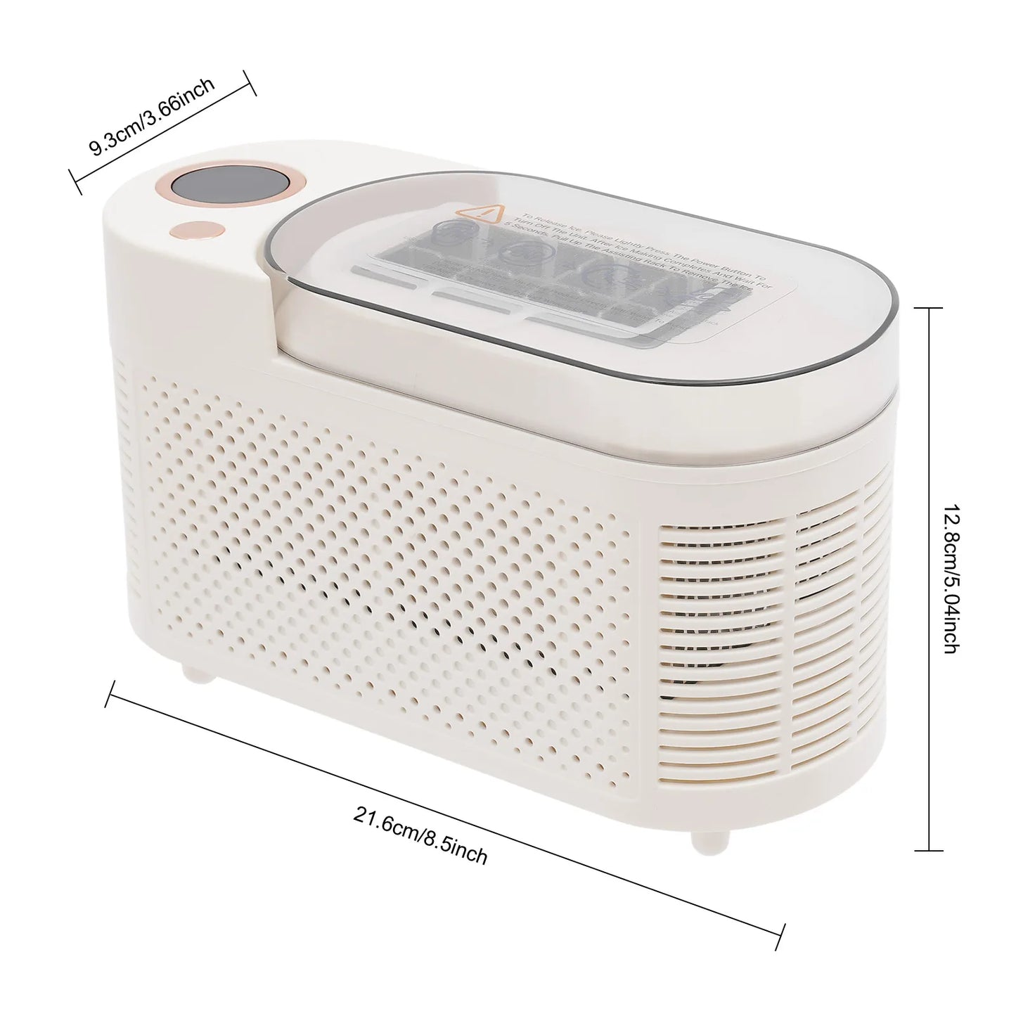 Bymaocar Portable Ice Maker 120W 12V Countertop Ice Machine