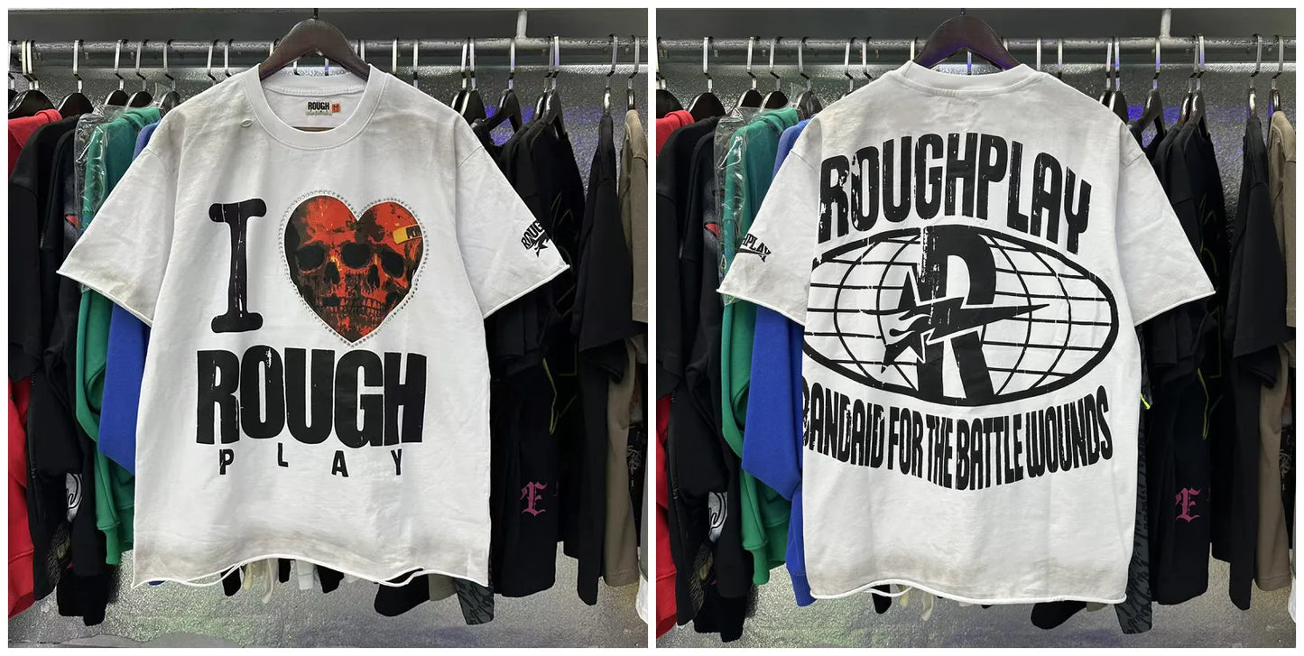 American Style Cotton Crew Neck Summer T Shirt Men Women