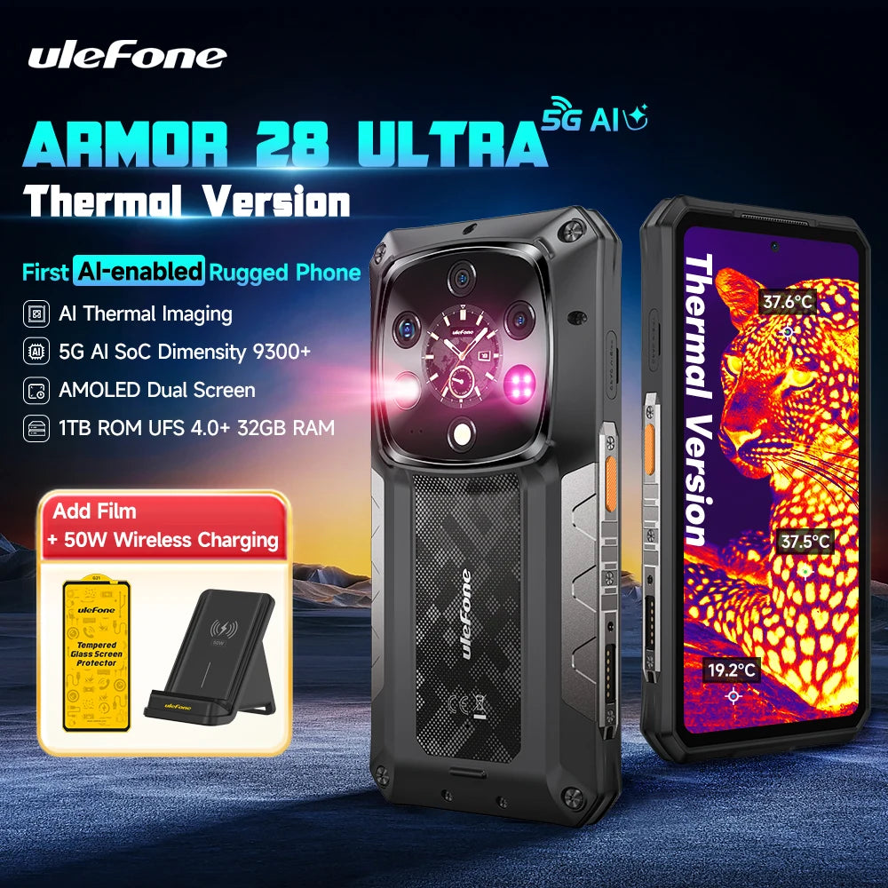 Ulefone Armor 28 Ultra 5G AI Thermal Imaging Rugged Phone