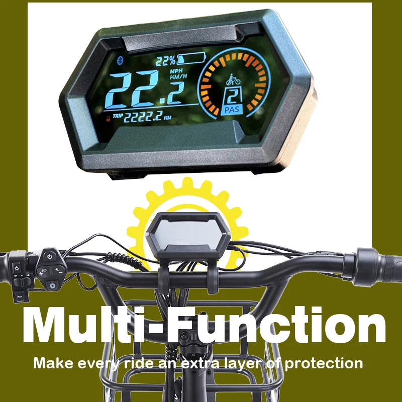 Foldable Electric Tricycle Cargo Adult Senior For Lithium Battery Removable Waterproof Anti-Theft 48V 3 Wheel Electric Bicycle