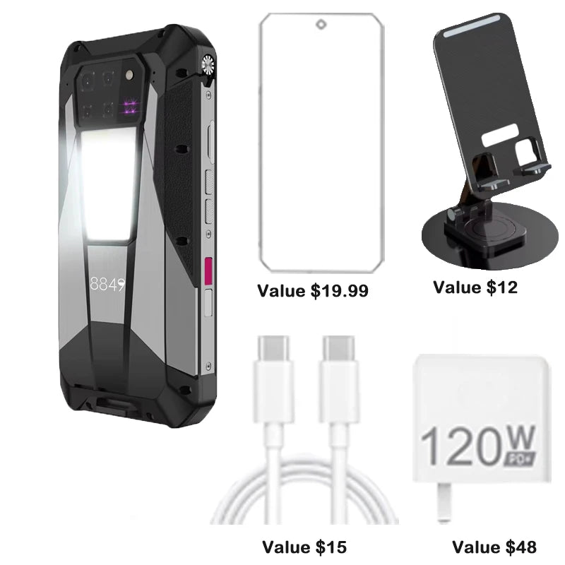 Unihertz 8849 Tank 3 Pro Rugged Smartphone With 23800mAh Battery