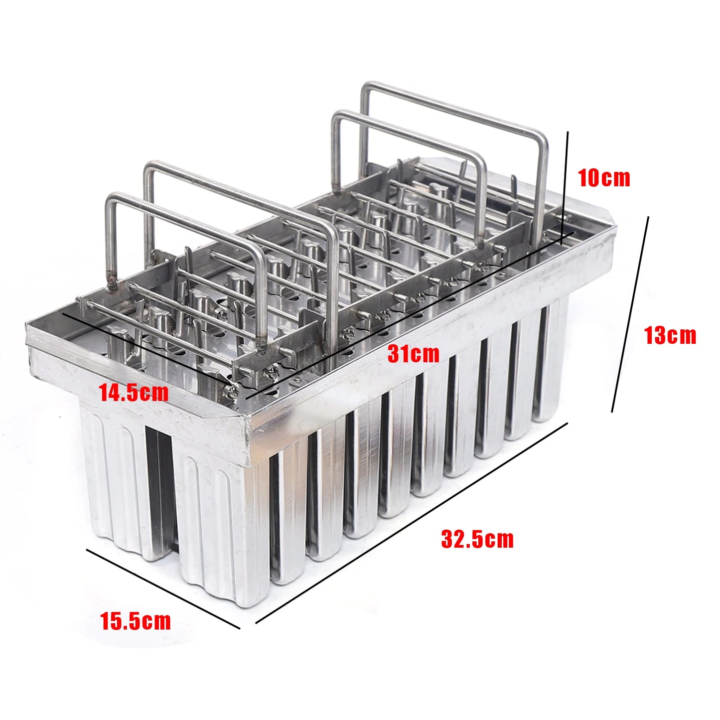 Large Capacity Ice Pop Mold In Food-Grade Stainless Steel Space-Saving