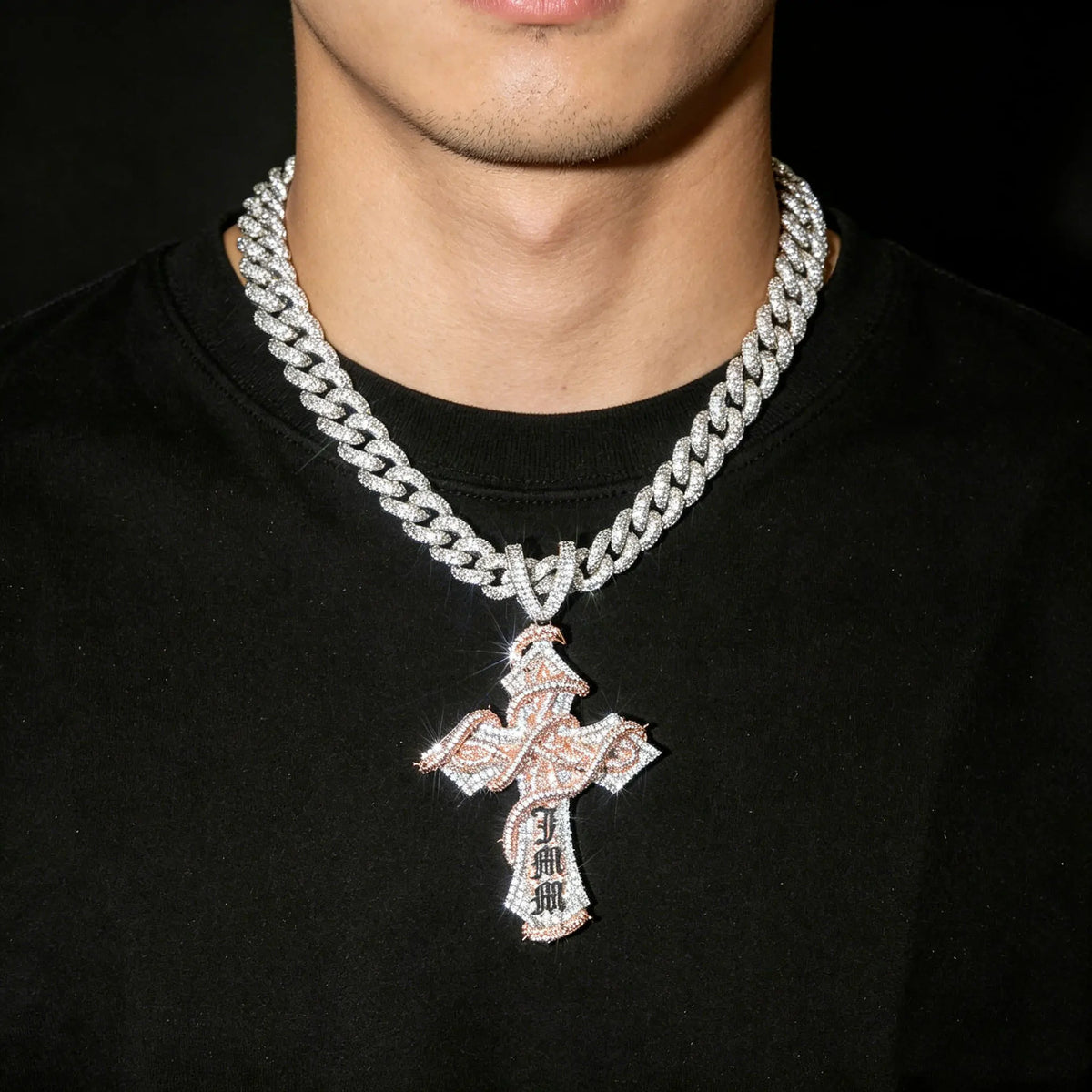 LYEE CYEE Zircon Cross Religious Pendant Fine Jewelry Gift