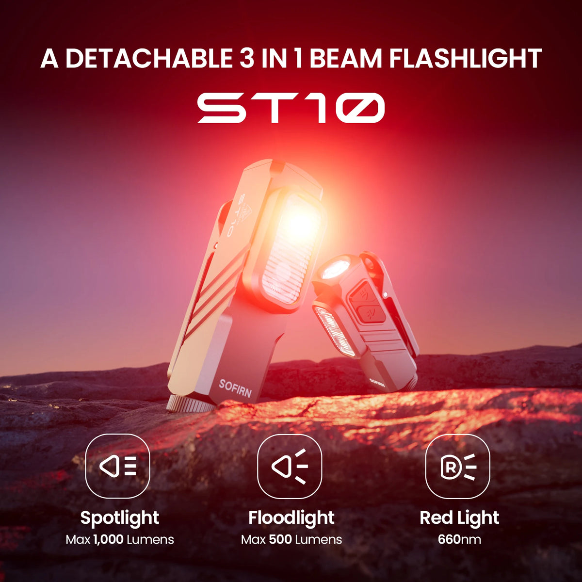 Sofirn Mini ST10 EDC Flashlight 1000 Lumens Rechargeable