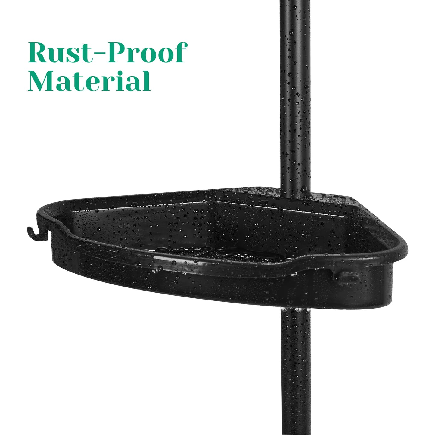 HiMISS Corner Shower Caddy With Tension Pole 4Tier Organizer