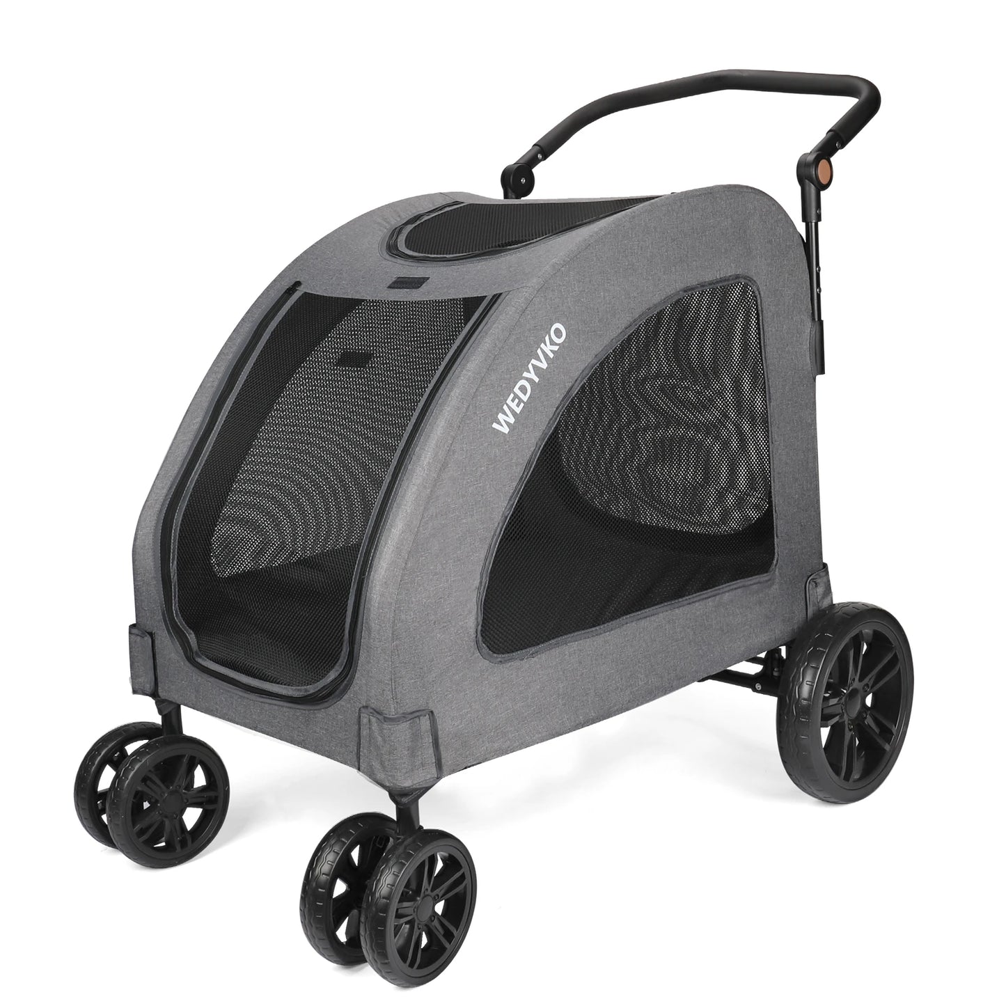 Heavy Duty Foldable Dog Stroller For Large Dogs With Ventilation