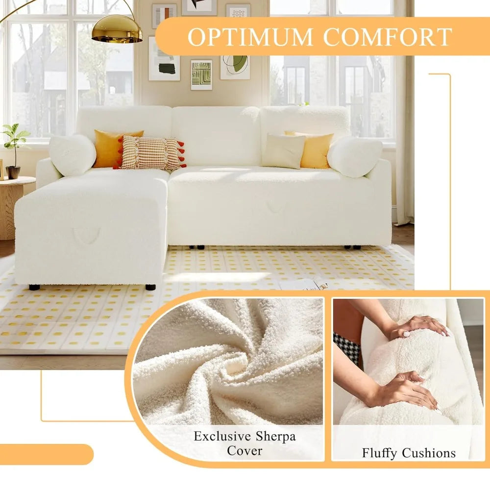 Sofa Bed With Storage Chaise L Shaped Sleeper