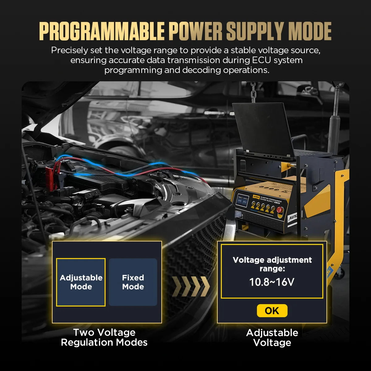 AUTOOL EM365 400A Programming Power Supply And 12V Battery Charger