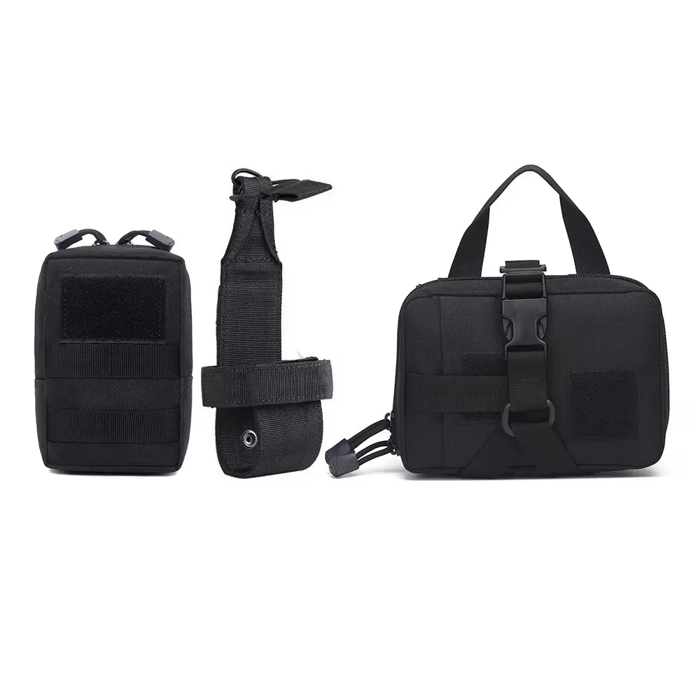 Dog Tactical Bags Set Molle Pouches Belt Attaching On Harness