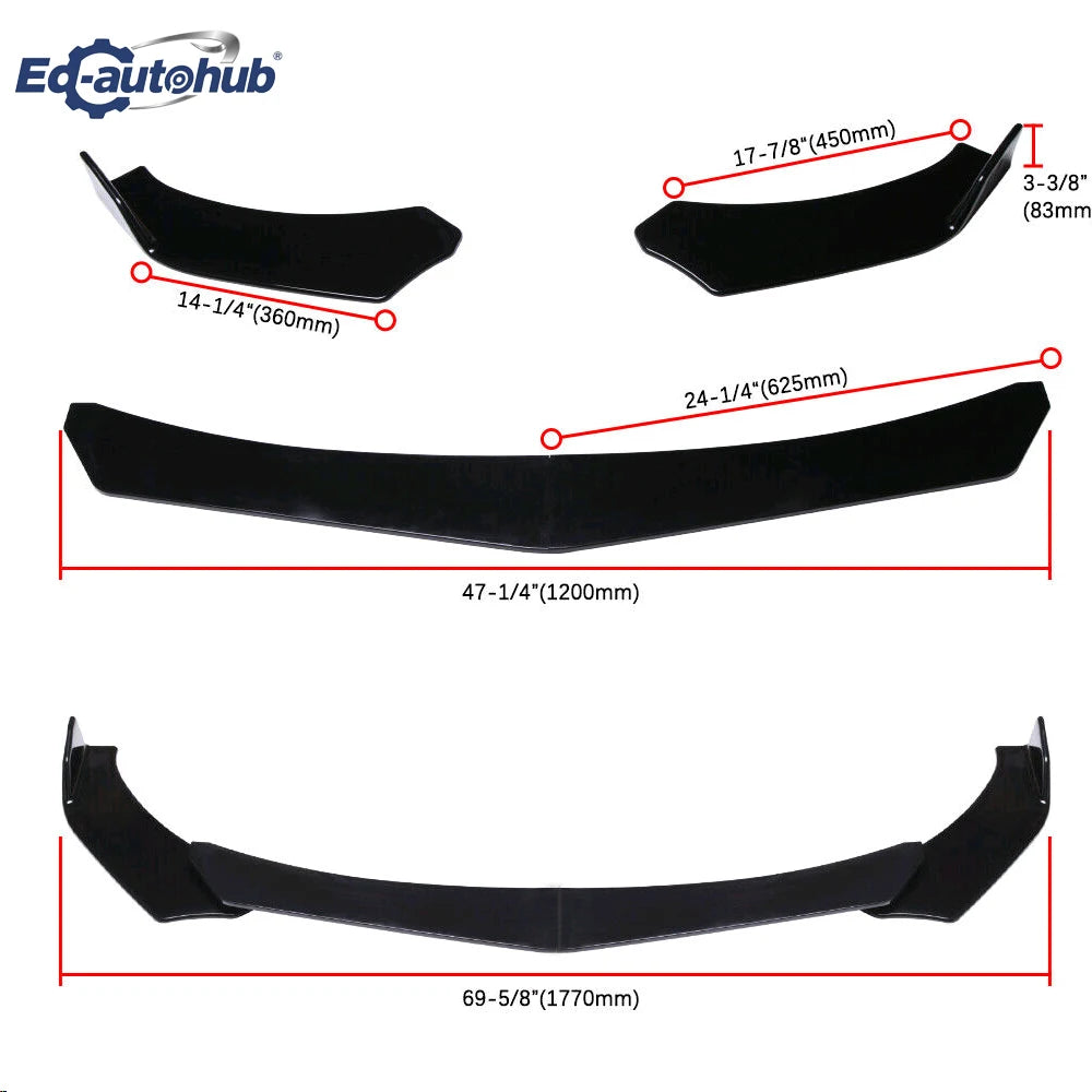 Trax Front Splitter Lip Body Kit For Chevy Trax ABS