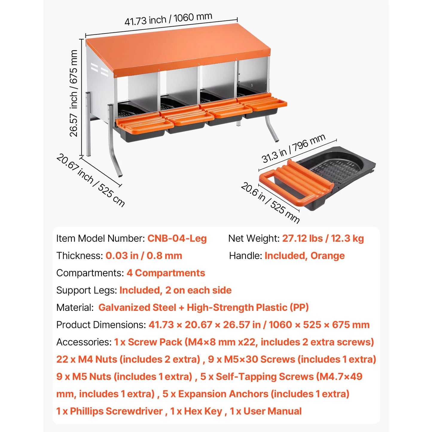 SucceBuy Chicken Nesting Boxes With Roll Out Lids Easy Assemble