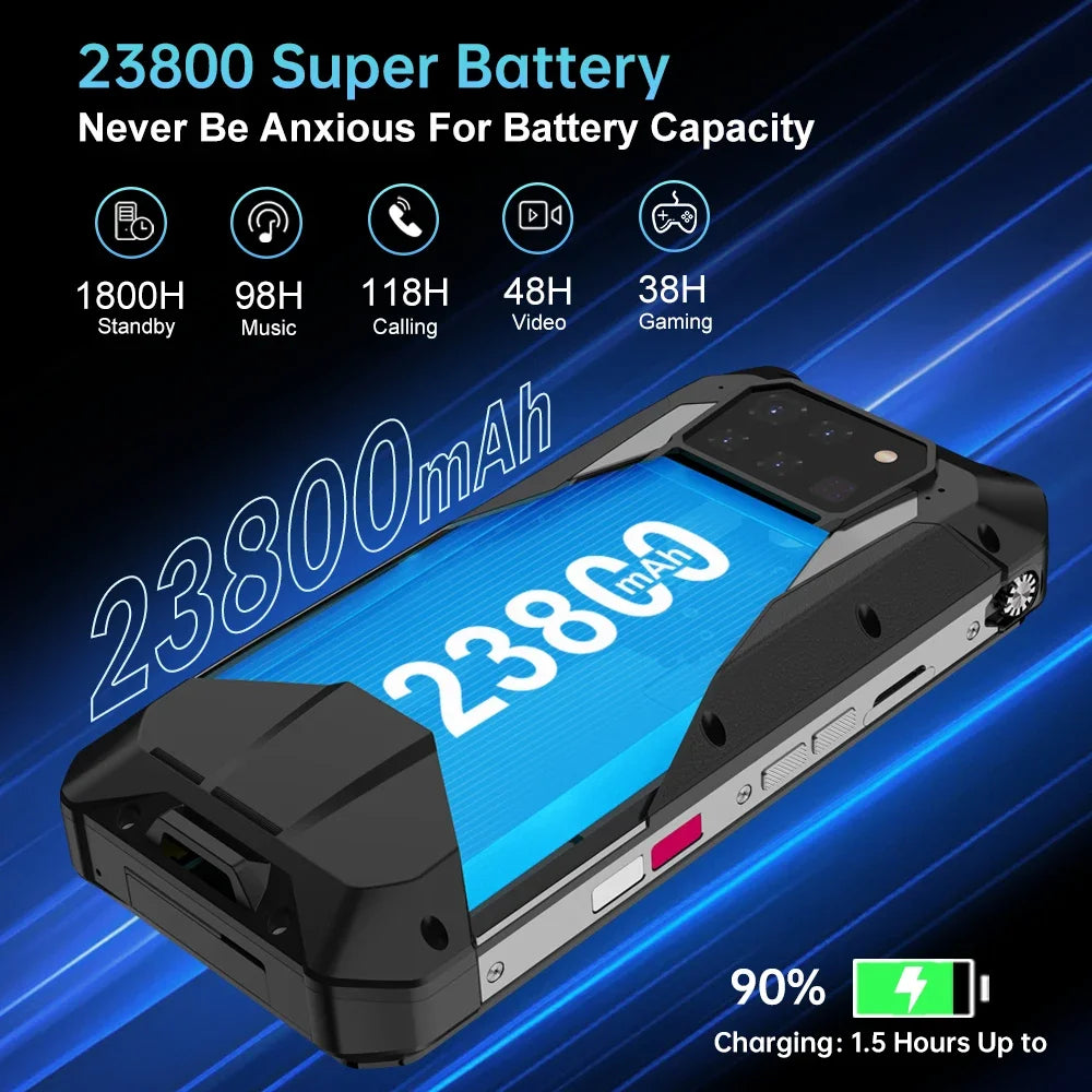Unihertz Tank 3 Pro Rugged Smartphone With Projector 23800mAh Battery