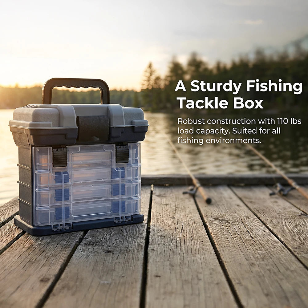 Zoe Fishing Tackle Box Kit With Pliers And Lure Storage