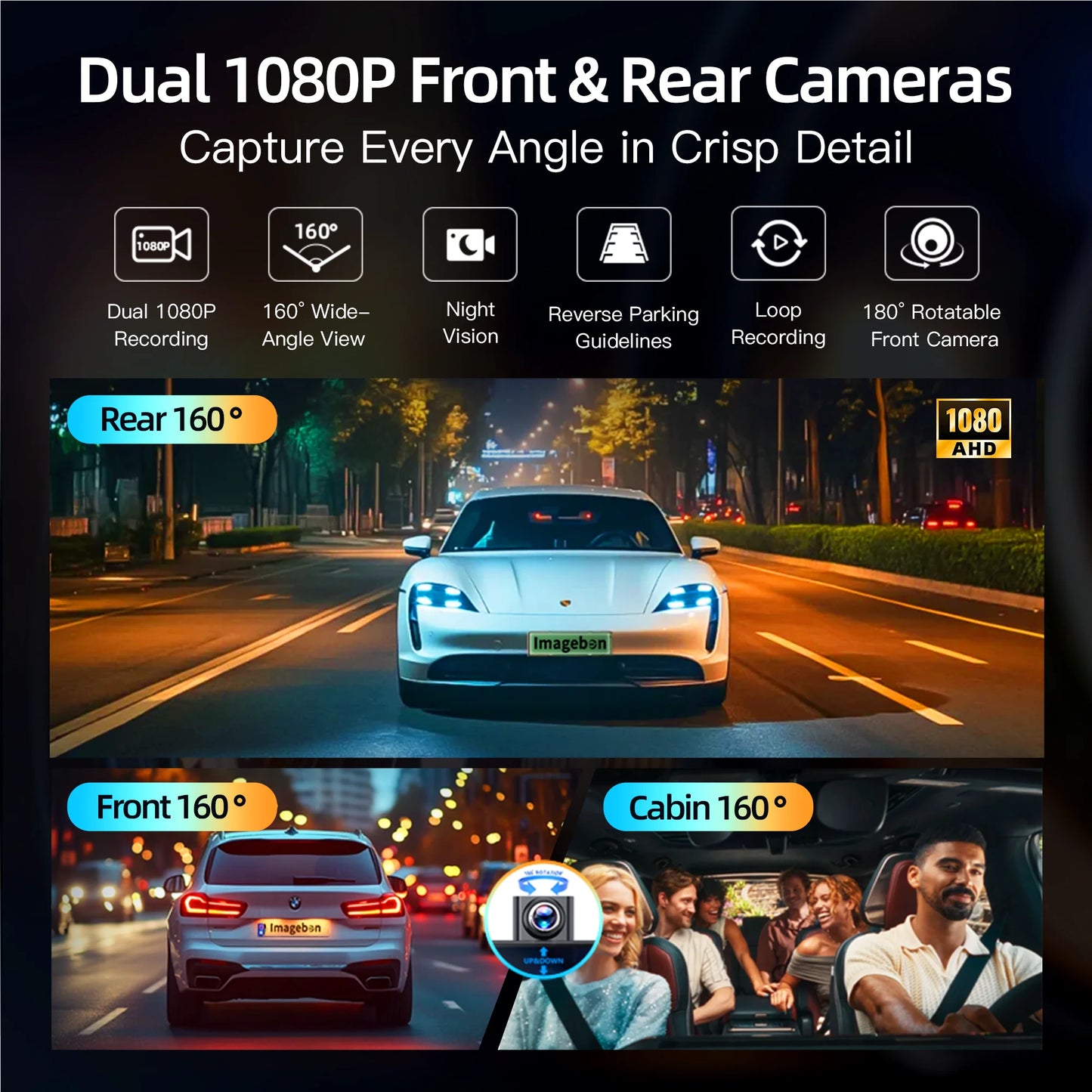Imagebon Android Dashcam With Wifi CarPlay And Gps Navigation