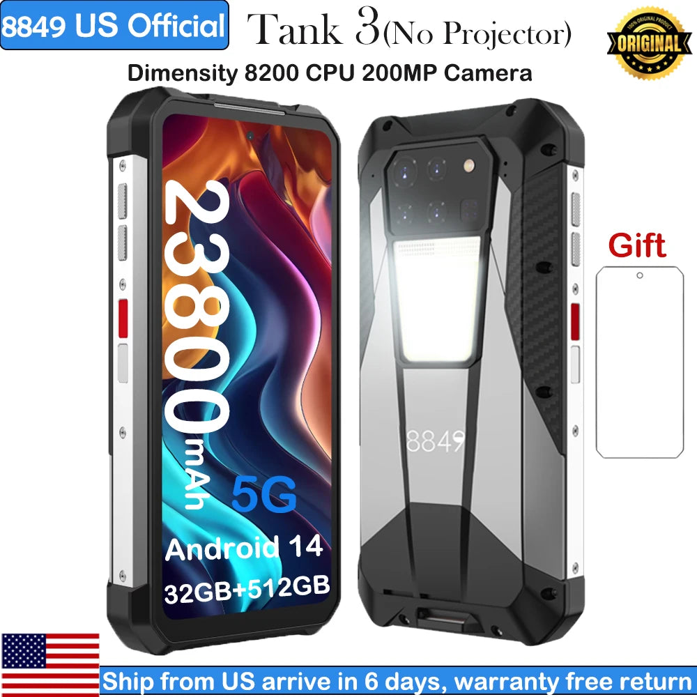 8849 Tank 3 Rugged Smartphone With 23800mAh Battery 120W Charging