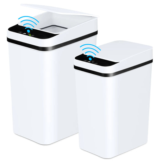 Two Pack Motion Sensor Trash Cans With Lid At Home