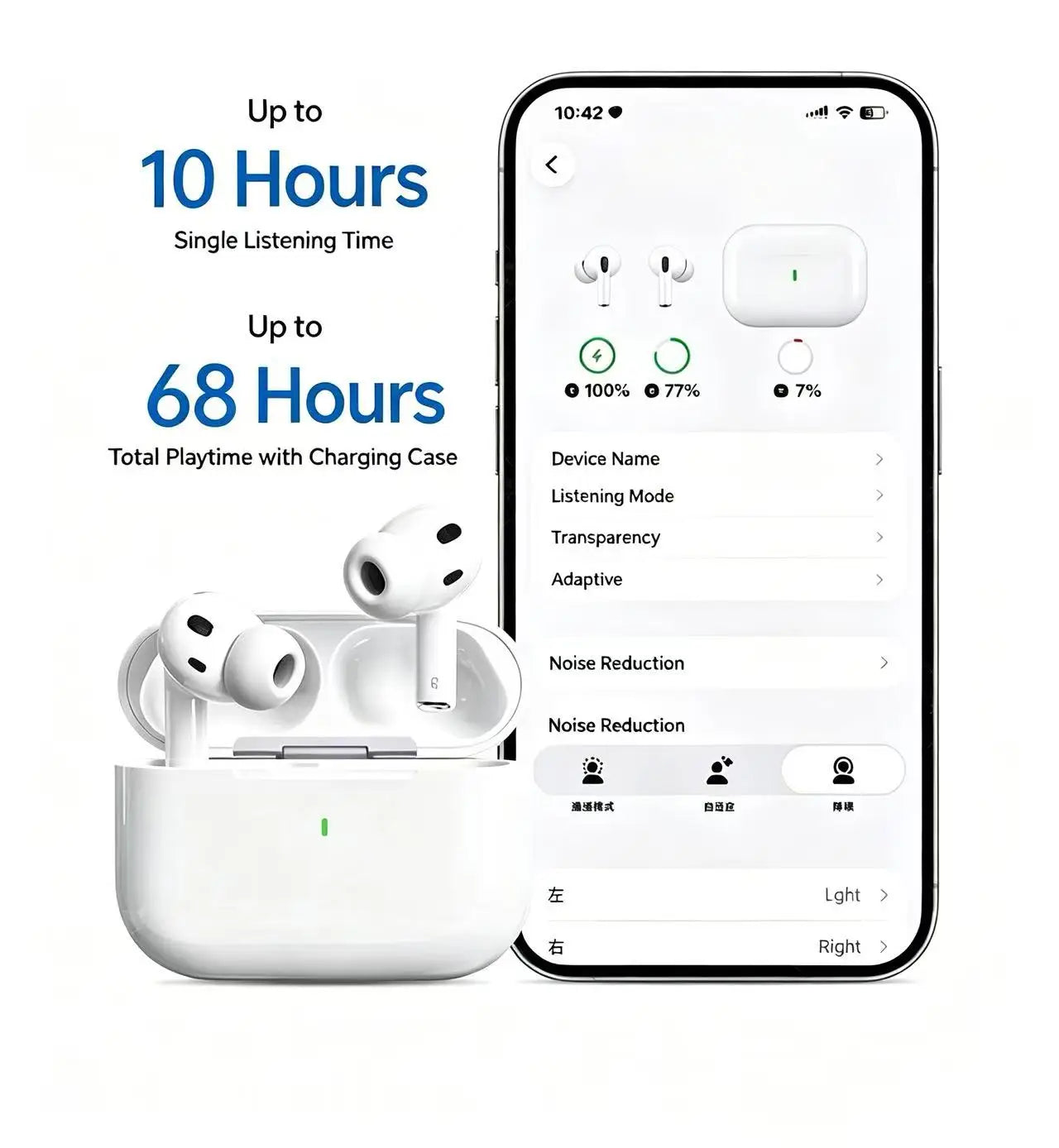 Pro3 Wireless Earbuds ANC Bluetooth Headphones With Heart Rate Monitor