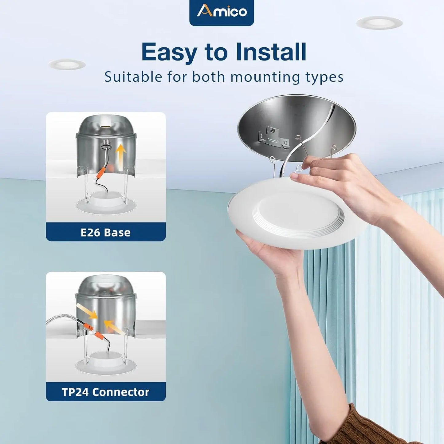 LED Recessed Retrofit Kit 5CCT Dimmable 12.5W 950LM