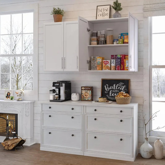 Laundry Room Wall Cabinets With Adjustable Shelves And Doors