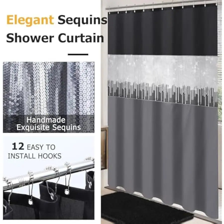 XLHOMO 24 Piece Bathroom Set With Shower Curtain And Rugs
