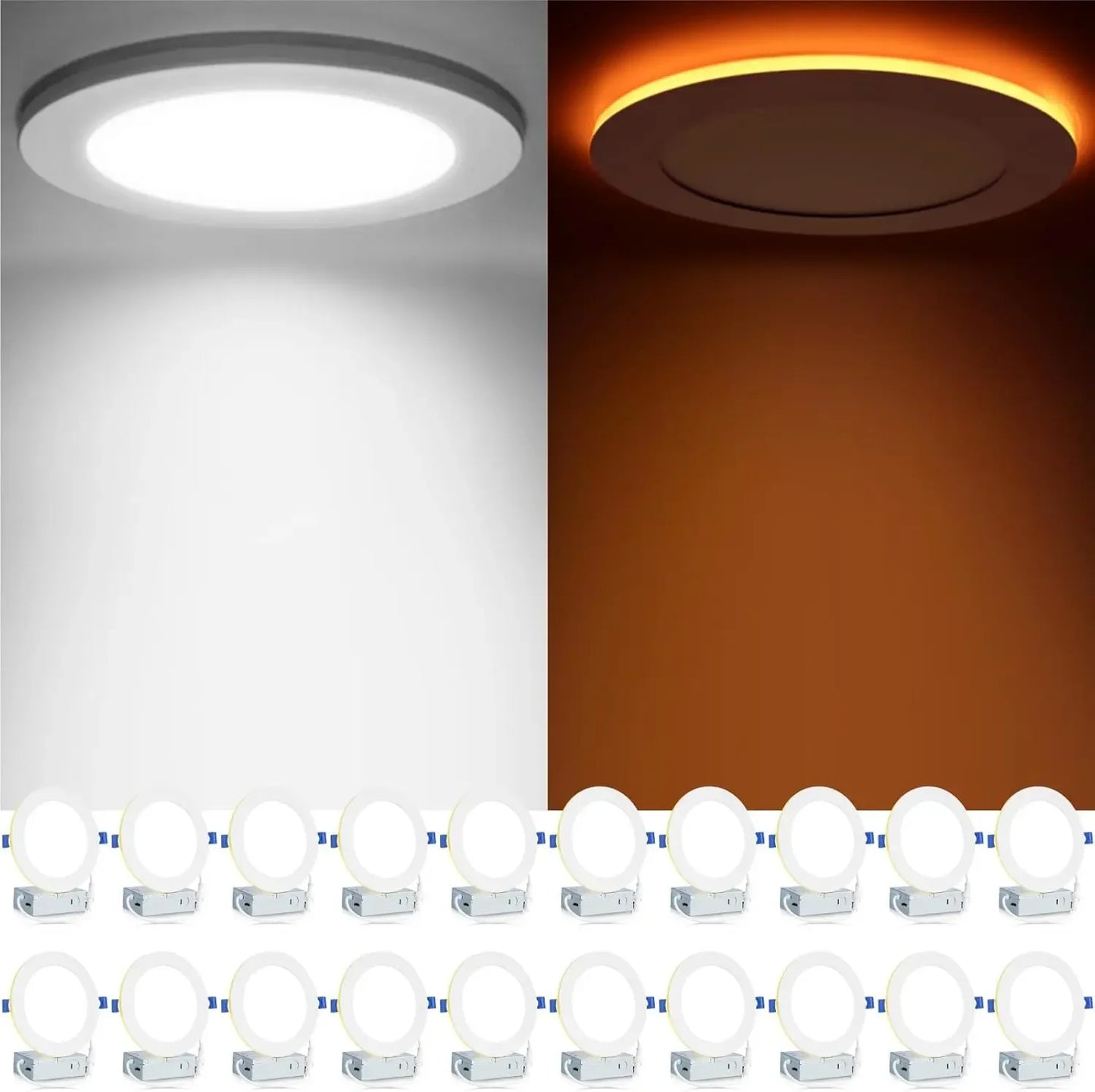 LED Recessed Ceiling Light with Night Light, 5CCT Selectable