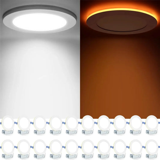 LED Recessed Ceiling Light with Night Light, 5CCT Selectable