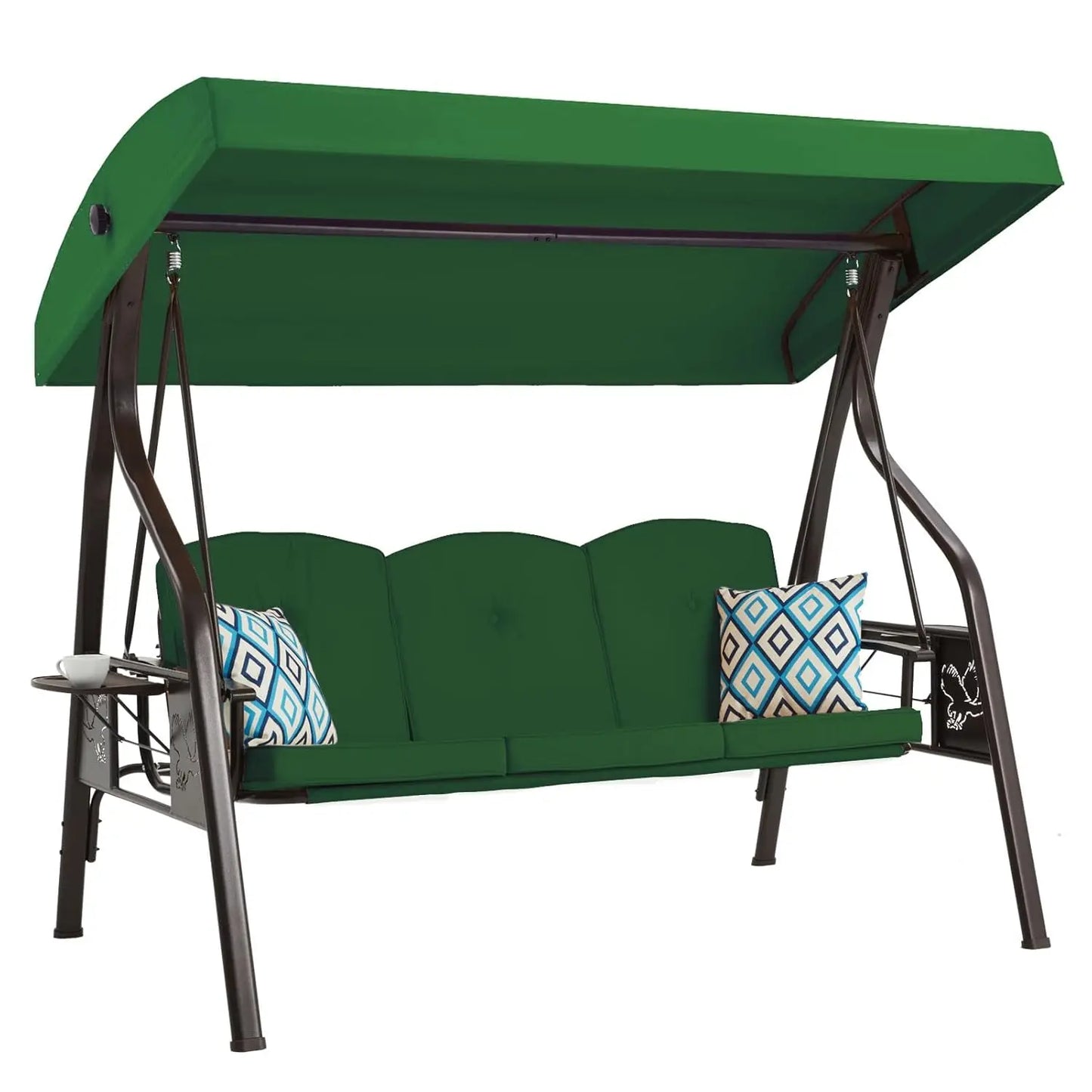 Three Seat Outdoor Patio Swing Bed Chair With Stand