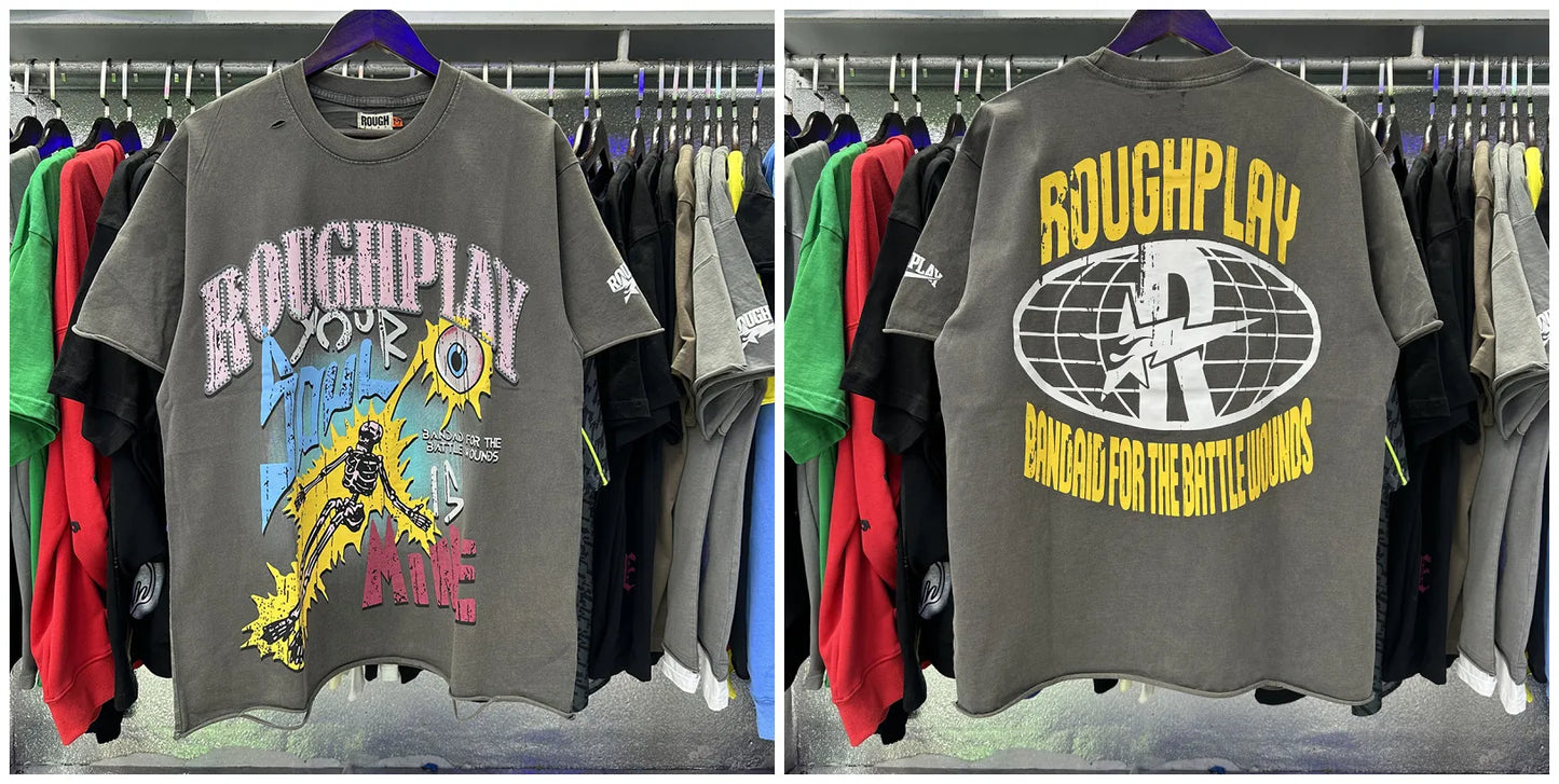 American Style Cotton Crew Neck Summer T Shirt Men Women